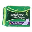 Whisper Sanitary Napkins - Extra Heavyflow XL Wings, 7 nos Pouch For Discount