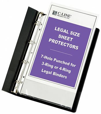 Legal Size Top Loading Sheet Protector on Sale