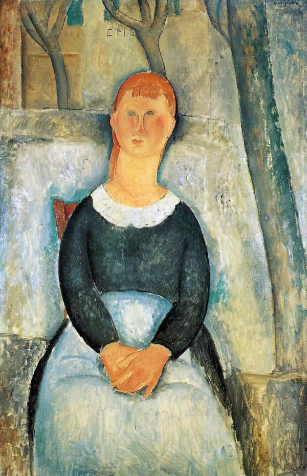 The Pretty Vegetable Vendor by Amedeo Modigliani - Hand-Painted Oil Painting on Canvas Discount