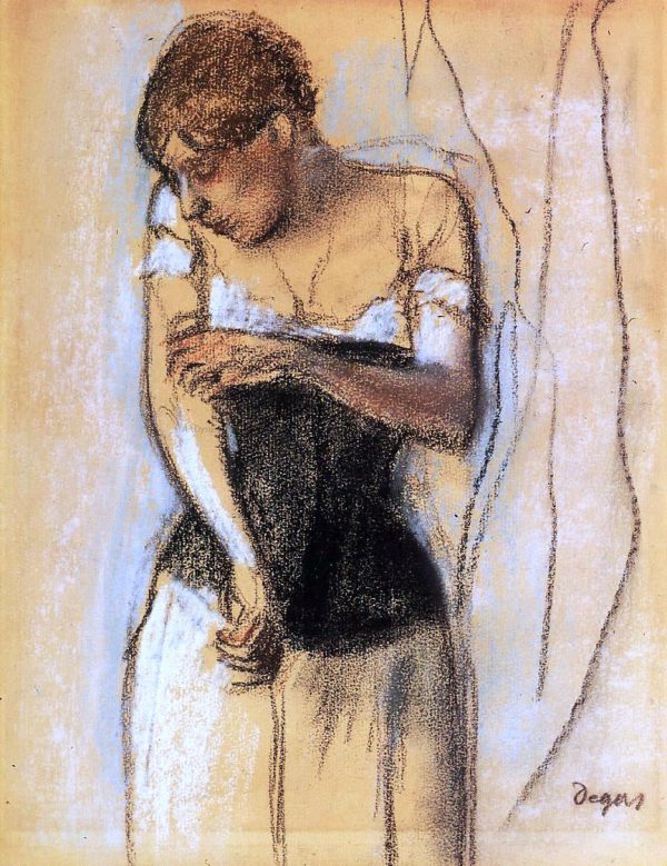 Woman Touching Her Arm by Edgar Degas - Hand-Painted Oil Painting on Canvas Online