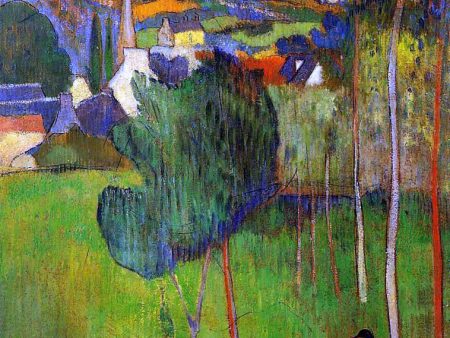 View of Pont-Aven from Lezaven by Paul Gauguin - Hand-Painted Oil Painting on Canvas Online Hot Sale