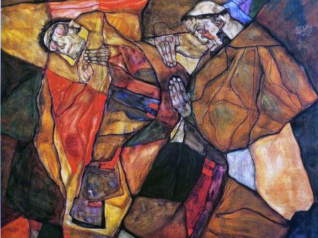 Agony by Egon Schiele - Hand-Painted Oil Painting on Canvas Discount