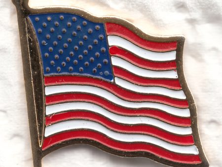 je-162  Waving USA Flag Pin on Sale