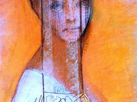 Veiled Woman by Odilon Redon - Hand-Painted Oil Painting on Canvas Online