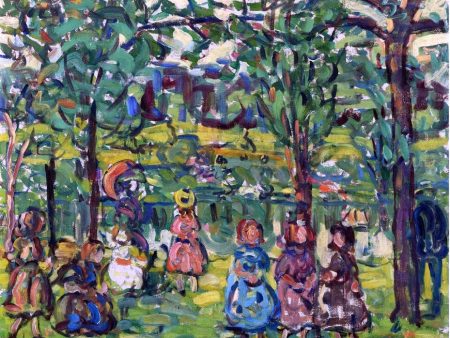 Children in the Park by Maurice Prendergast - Hand-Painted Oil Painting on Canvas Hot on Sale