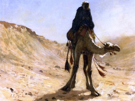 A Camel Rider by Edwin Lord Weeks - Hand-Painted Oil Painting on Canvas Online now