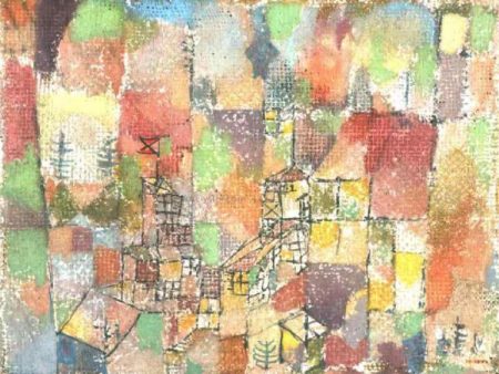 Two Country Houses by Paul Klee - Hand-Painted Oil Painting on Canvas Online now