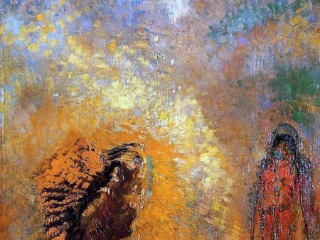 The Apparition by Odilon Redon - Hand-Painted Oil Painting on Canvas Hot on Sale