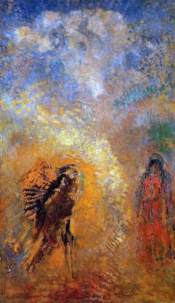 The Apparition by Odilon Redon - Hand-Painted Oil Painting on Canvas Hot on Sale