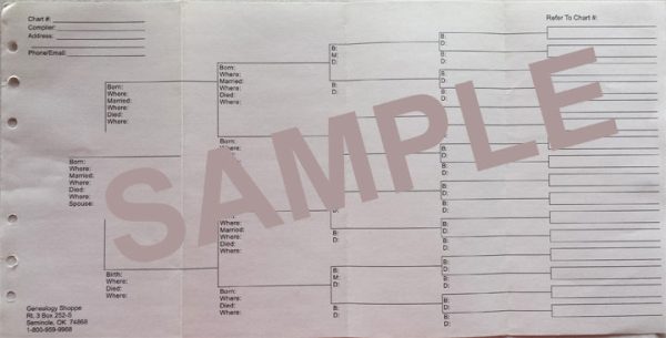 Mini Binder refill - Pedigree Chart form (LC) Discount