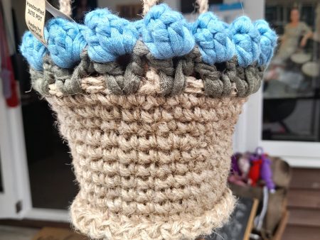 Hanging jute pot (blue moon rosebud) Online Hot Sale