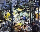 The Walchensee, On the Terrace by Lovis Corinth - Hand-Painted Oil Painting on Canvas Online