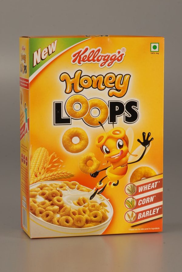 Kelloggs Honey Loops Breakfast Cereal - Dipped In Honey, 125 gm Carton , 300 gm Carton For Sale