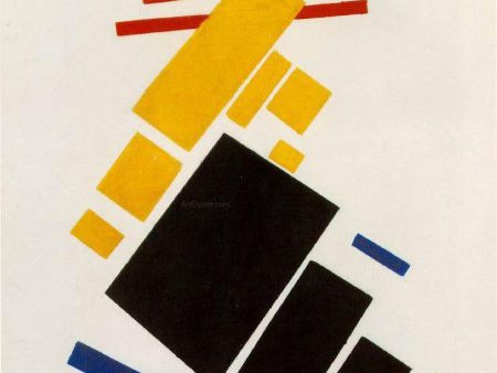 Aeroplane Flying by Kazimir Malevich - Hand-Painted Oil Painting on Canvas For Cheap