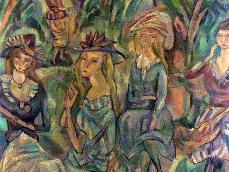 Women in the Park by Jules Pascin - Hand-Painted Oil Painting on Canvas Cheap