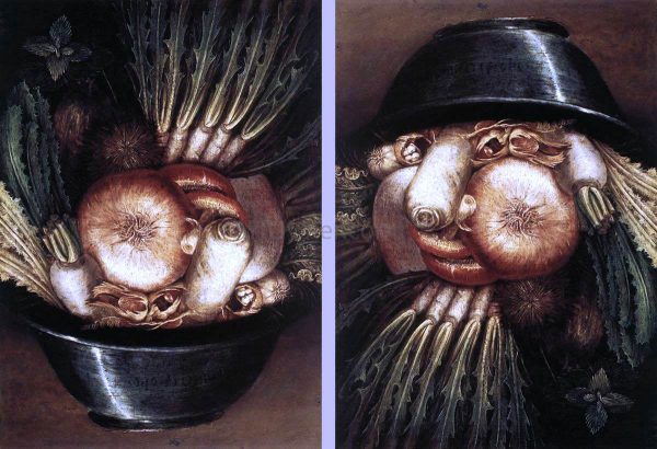 Vegetables in a Bowl or The Gardener by Giuseppe Arcimboldo - Hand-Painted Oil Painting on Canvas Online Sale