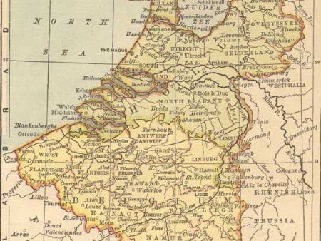 1882 Map of Holland & Belgium Online Sale