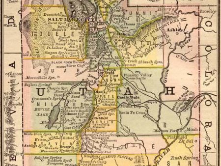 1884 Map of Utah Online Hot Sale