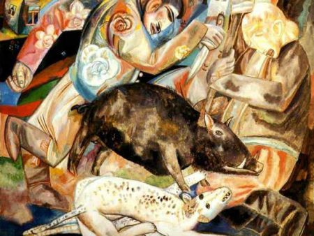 The Hog by Pavel Filonov - Hand-Painted Oil Painting on Canvas Hot on Sale