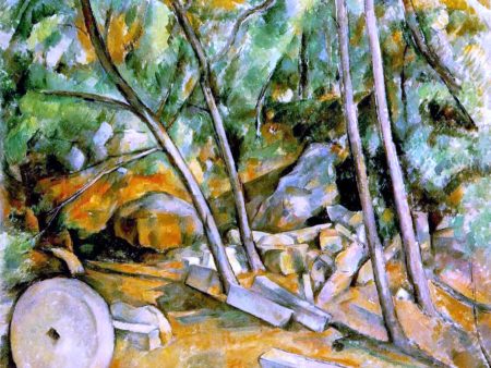 Woods with Millstone by Paul Cezanne - Hand-Painted Oil Painting on Canvas Discount