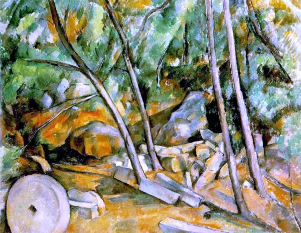 Woods with Millstone by Paul Cezanne - Hand-Painted Oil Painting on Canvas Discount