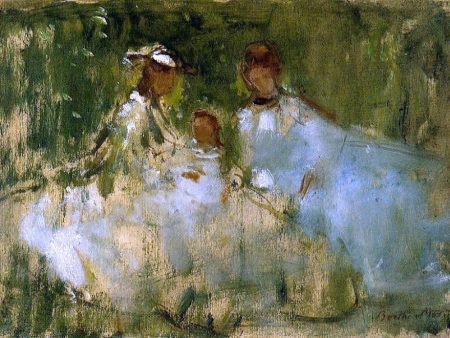 Women and Little Girls in a Natural Setting by Berthe Morisot - Hand-Painted Oil Painting on Canvas Sale