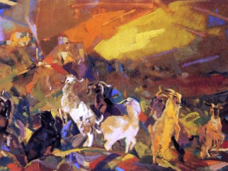 Wild H-Goats Dance by Arthur B Davies - Hand-Painted Oil Painting on Canvas Sale