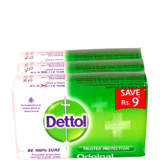 Dettol Bathing Soap - Original, 75 gm Pouch ( Pack of 3 ) Discount