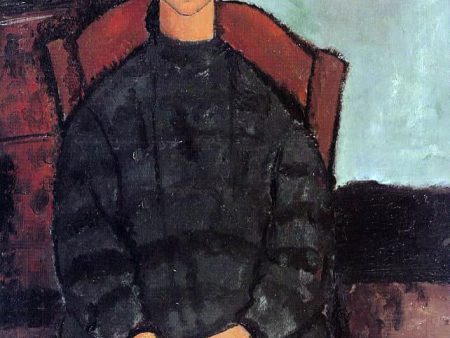 Young Girl in a Black Apron by Amedeo Modigliani - Hand-Painted Oil Painting on Canvas Cheap