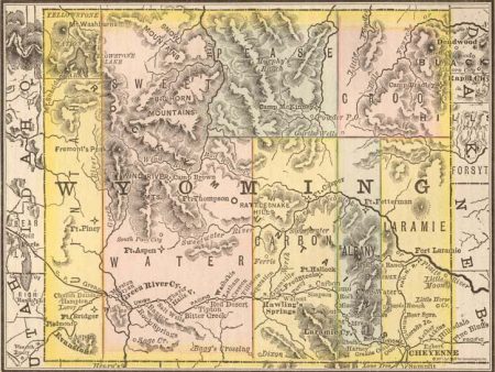 1884 Map of Wyoming Sale