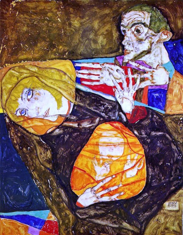 The Holy Family by Egon Schiele - Hand-Painted Oil Painting on Canvas Sale