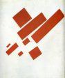 Suprematism Two Dimensional Self Portrait by Kazimir Malevich - Hand-Painted Oil Painting on Canvas Discount