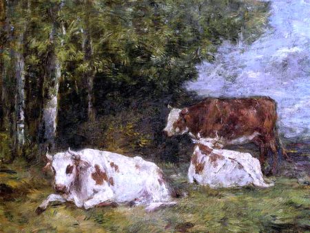 A Norman Pasture by Eugene-Louis Boudin - Hand-Painted Oil Painting on Canvas on Sale