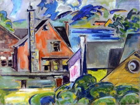 Village by the Sea by Preston Dickinson - Hand-Painted Oil Painting on Canvas Supply