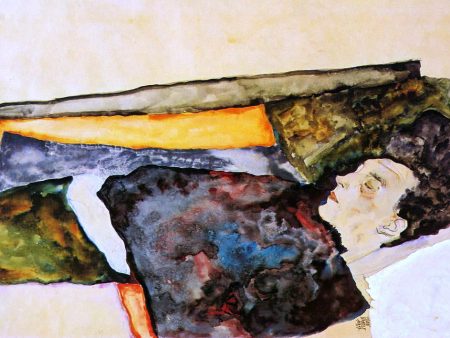 The Artist s Mother, Sleeping by Egon Schiele - Hand-Painted Oil Painting on Canvas Fashion