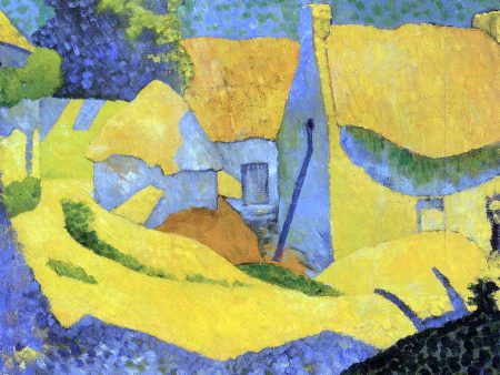 Yellow Farm at Pouldu by Paul Serusier - Hand-Painted Oil Painting on Canvas For Sale