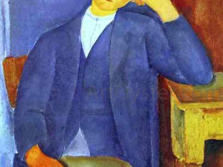 The Young Apprentice by Amedeo Modigliani - Hand-Painted Oil Painting on Canvas For Cheap