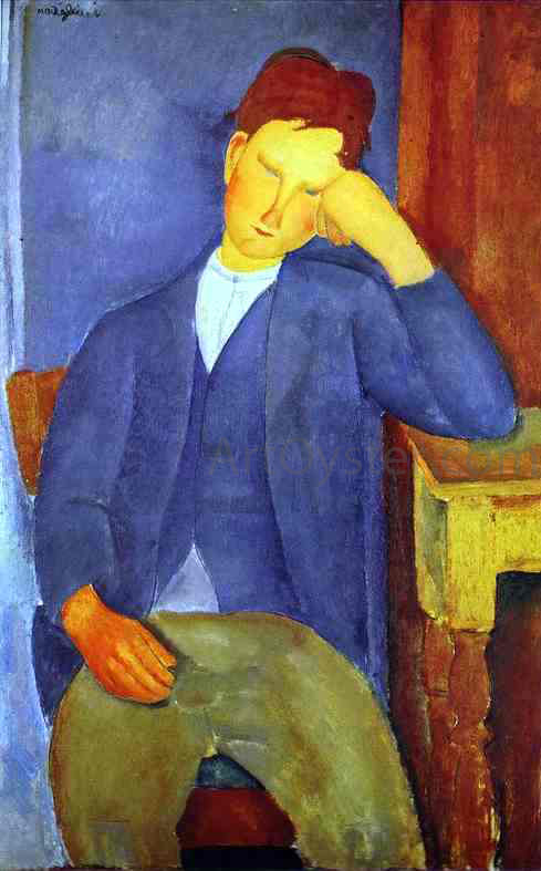 The Young Apprentice by Amedeo Modigliani - Hand-Painted Oil Painting on Canvas For Cheap