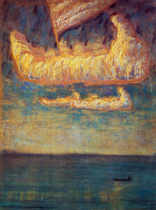 Thoughts by Mikalojus Ciurlionis - Hand-Painted Oil Painting on Canvas For Cheap