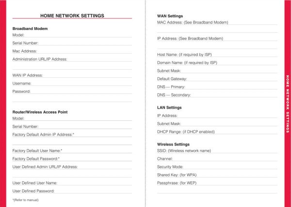 Large-format Internet Address & Password Logbook Supply