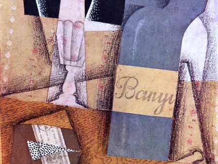 The Bottle of Banyuls by Juan Gris - Hand-Painted Oil Painting on Canvas Fashion