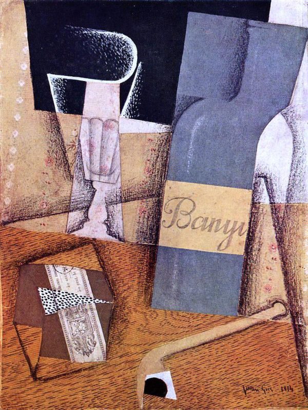 The Bottle of Banyuls by Juan Gris - Hand-Painted Oil Painting on Canvas Fashion