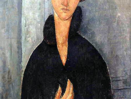 Woman with Blue Eyes by Amedeo Modigliani - Hand-Painted Oil Painting on Canvas Supply