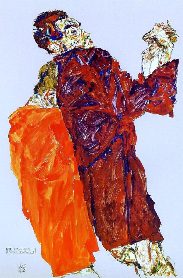 The Truth was Revealed by Egon Schiele - Hand-Painted Oil Painting on Canvas Online