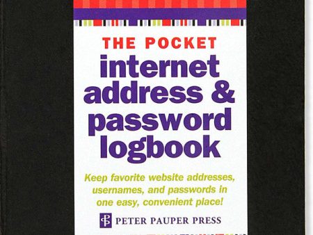 Internet Address & Password Logbook - Small Online Hot Sale