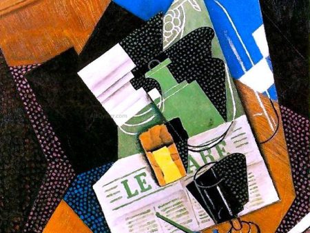 Waterbottle, Fruitdish by Juan Gris - Hand-Painted Oil Painting on Canvas Sale