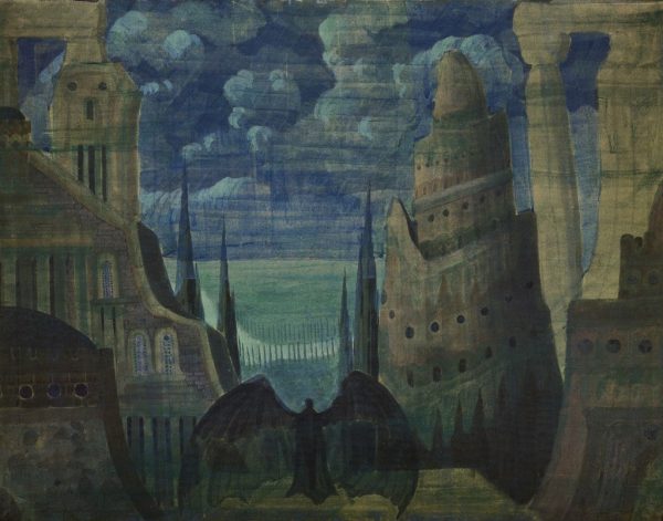 The Demon by Mikalojus Ciurlionis - Hand-Painted Oil Painting on Canvas Discount