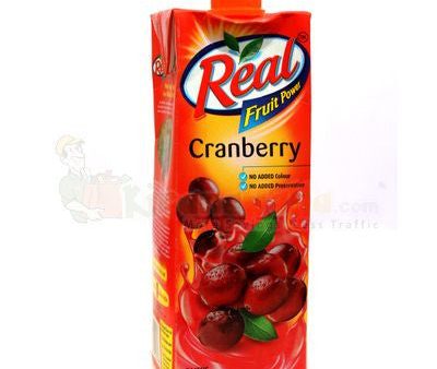 Real Fruit Power Juice - Cranberry, 1 lt Tetrapack Supply